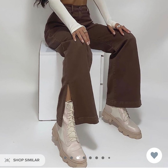 Side slit wide leg jeans - Picture 4 of 6